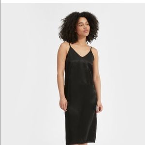 Everlane black party slip dress NWT
